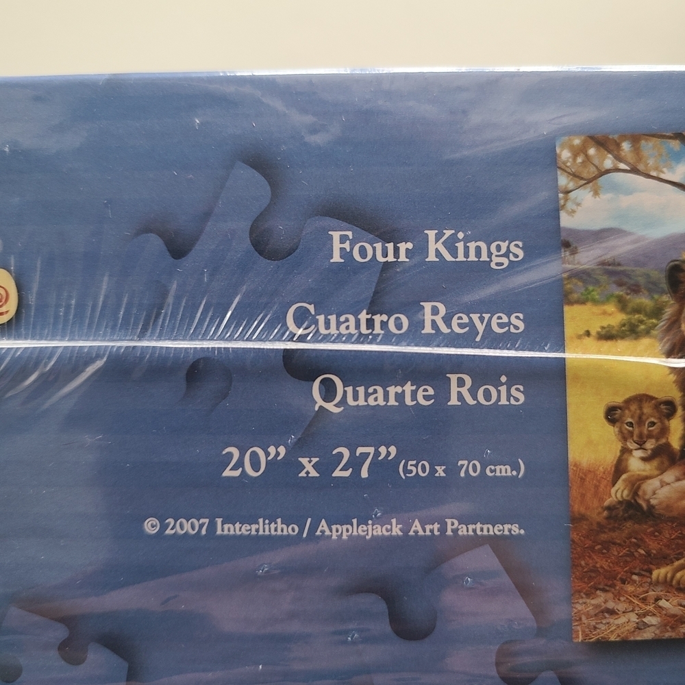 Puzzle FOUR KINGS 1000 Pieces Lions Cubs - New Sealed - Picture 4 of 10
